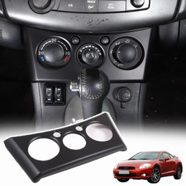 Sekhyna Center Air Conditioner Adjustment Switch Trim Frame Compatible with Mitsubishi Eclipse 2006-2011 ABS 1PCS,Central Control Dash Board A/C Panel Cover Trim (Matte Black)