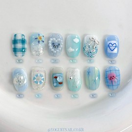 classic nail Yogurt Gel Syrup Gel Nail + 30 Parts / 요거트젤 시럽젤네일+파츠30개