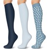 3 Pairs Compression Socks for Women & Men 15-20 mmHg-