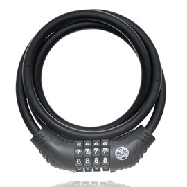 Six Peaks SIC000601 Bicycle Cable Lock Black 1.8m