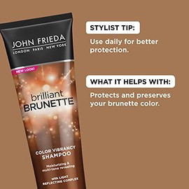 John Frieda Brilliant Brunette Multi-Tone Revealing Moisturizing Shampoo, 8.45 Oz