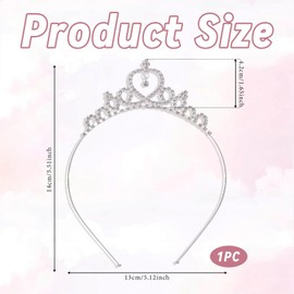 Crystal Headband, Birthday Tiara for Girls, Crowns for Women, Princess Tiara with Rhinestone for Wedding, Party and Birthday Gifts