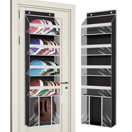 KYEVIS Over The Door Hat Organizer for Baseball Caps - Holds up 60 Hat Rack with Extra Large Row for Cowboy, Hat Storage for Closet, Bedroom, Cabinet, Space Saving Hanging Holder, Scarves, Accessories