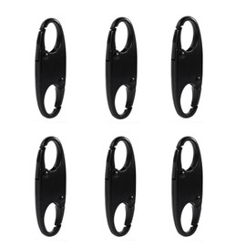 6PCS Stainless SteelsTheft Deterrent Zipper Clip - Anti Theft Zipper Clips Keep The Zipper Closed - Zipper Locks for Backpacks（Black）