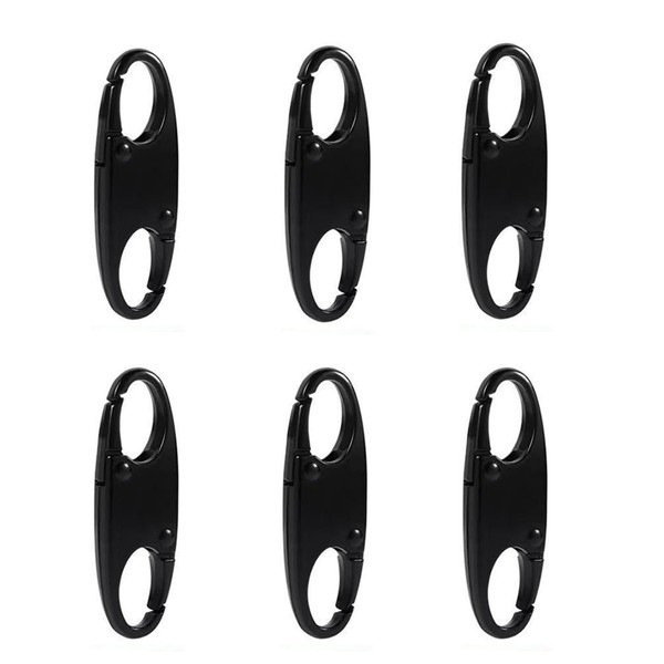 6PCS Stainless SteelsTheft Deterrent Zipper Clip - Anti Theft Zipper