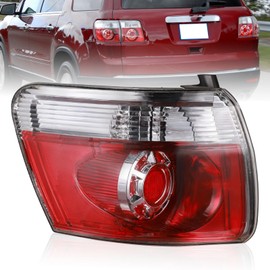 Boine Left Driver Side Tail Light Compatible With 2007 2008 2009 2010 2011 2012 GMC Acadia LED Rear Light Brake Lamps - Bulb Included Replace 20912757 (Left Driver Side)