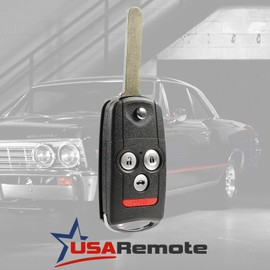 Car Flip Key Fob Keyless Entry Remote fits 2009-2014 Acura TL TSX / 2010-2013 Acura ZDX (MLBHLIK-1T, 2500A-HLIK1T)