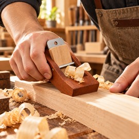 Mini Woodworking Hand Planer – Compact Wood Plane with Carbon Steel Blade for Edge Trimming, Smoothing & DIY Carpentry