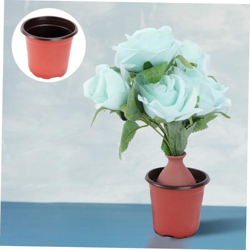 Kisangel 100PCS Plastic Flower Pot Creative Breathable Succulent Planters Diameter