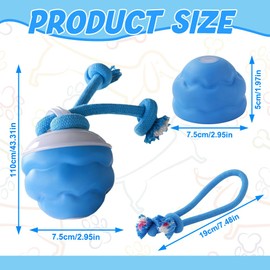 HOVCEH Interactive Dog Toys for Boredom, Smart & Bite Resistant Moving Dog Toy, Automatic Interactive Dog Ball to Keep Them Busy for Puppy/Small/Medium Dogs, USB Charging