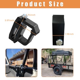 Ziciner 2 PCS Mounting Clamps Truck Caps Camper Shell, Heavy Duty Truck Bed Clamps, Canopy Clamps and Ladder Rack, Compatible with Silverado Sierra 1500 2500 3500, Ram1500 2500 3500, F150 F250