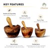 Olive Wood Mortar and Pestle. Made of Original Mediterranean Olive