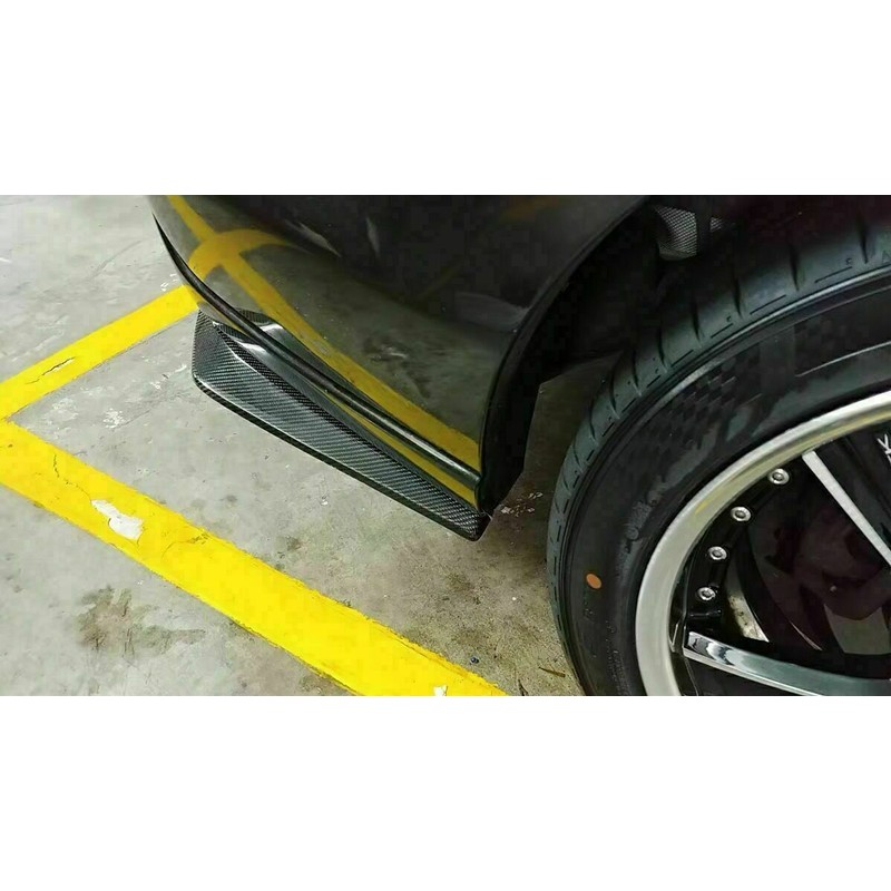 awesome_miniatures 2x Carbon Fiber Rear Bumper Fin Diffuser Splitter Lips