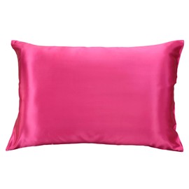 Celestial Silk 100% Pure Mulberry Silk Pillowcase Premium 25 Momme for Hair and Skin, Hypoallergenic Charmeuse Silk Weave on Both Sides - Envelope Closure (Queen, Hot Pink)