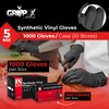 London Labs Black Synthetic Vinyl Exam Gloves Powder Free and