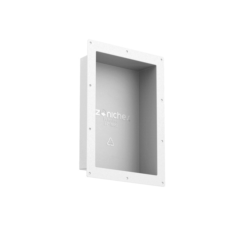 EZ-NICHES New Ready for Tile Recessed Bathroom Shower Shampoo Shelf