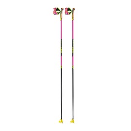 LEKI Prc 750 Pink/Black - Robust Lightweight Carbon Cross-Country Ski Pole Size 160 cm - Colour Neon Pink - Neon Yellow - B