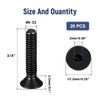 ZOWZEA 20 Pcs #6-32 x 3/4" Flat Head Socket Cap