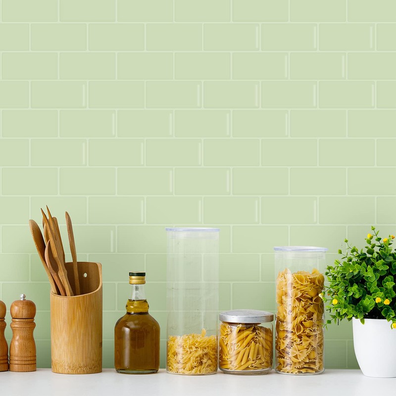 Alwayspon 10 Sheets 3D Peel and Stick PVC Backsplash Tiles,