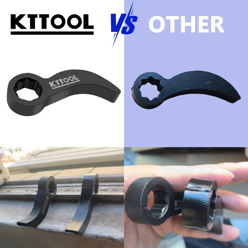 KTTOOL 3 Pcs Pry Bar Wrench Adaptor Head Set, Crowbar