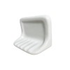 Tenedos White Glazed Ceramic Soap Dish Holder for Bathroom Wall