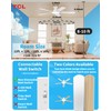 TCL 52" Low Profile Ceiling Fan with Light, Slim, White,