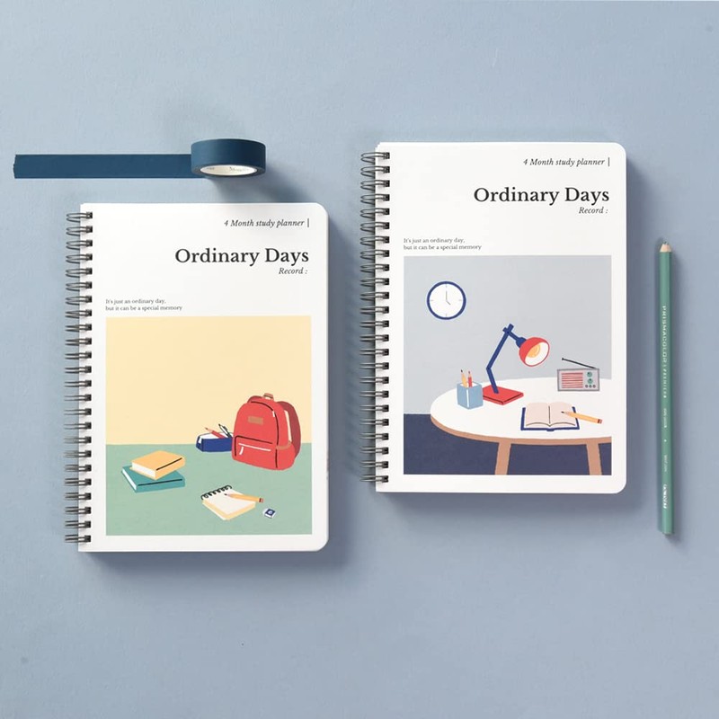 Monolike Ordinary days 4 Month Study Planner, School bag -