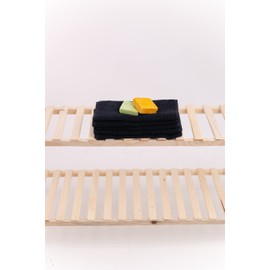 Questo Casa, Pack of 5 Hand Towels, 100% Cotton, Bath Towel/Hand Towel, Black, 30 x 50 cm