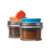 Rubbermaid Commercial Products, Boquilla regular, Orange and Blue Spice Lids,