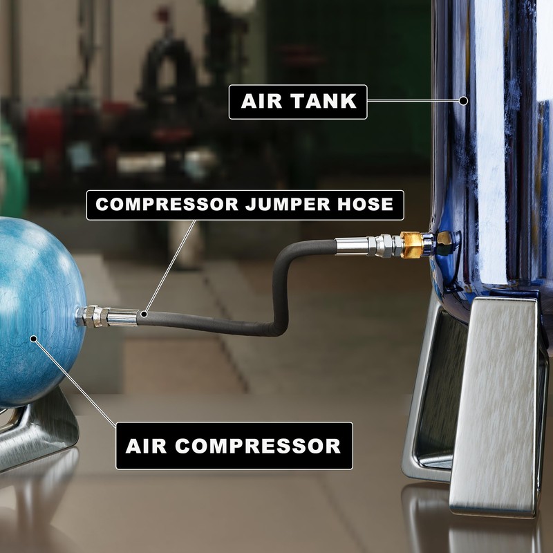 Compressor Jumper Hose 3/4" x 40"Length with 3/4” Rotate Male