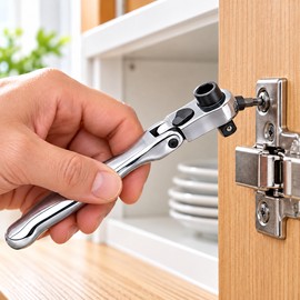 Double-Head Mini Ratchet Wrench – Fast Reversible Socket Tool for Bicycle, Workshop and DIY Repairs