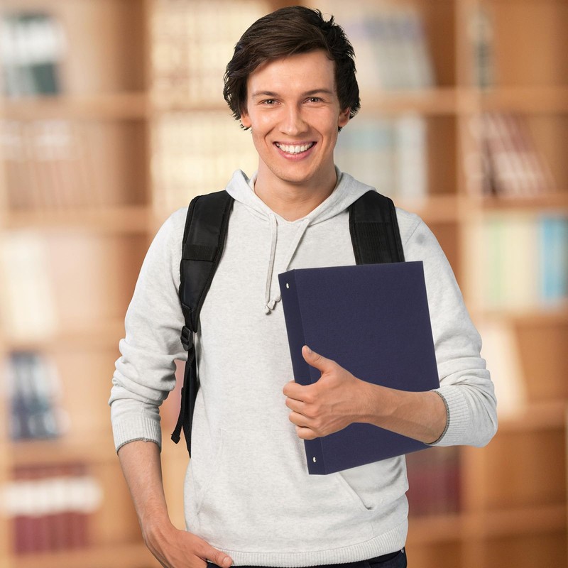 PATIKIL 3 Ring Binder, A4 Size Flexible Round Binder Big