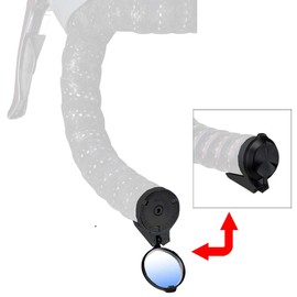 CORKY Drop Bar Bike Mirror - 360º Rotatable & Collapsible - Fashionable Design Bar End Folding Mirror Foldable Convex Rear View Safe & Stylish Bike Riding Contemporary Design (Black)