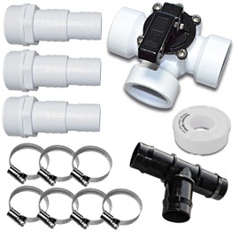 hotPLAY24 Pool Bypass Set for Diameter 32 mm Hose, 13 Pieces, Pool Heating, Solar Heating, Suitable for Heat Pump