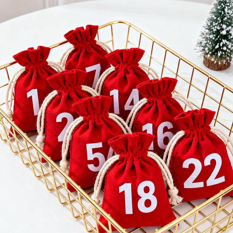 24 Pieces Advent Calendar Numbers Iron on Countdown Numbers Heat
