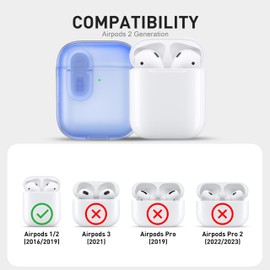 Valkit Compatible Airpods Case Cover Clear with Cleaner Kit & Lock, Soft TPU Airpods 2/1 Generation Case Transparent Shockproof Protective Case for Airpods 2nd/1st Gen Charging Case