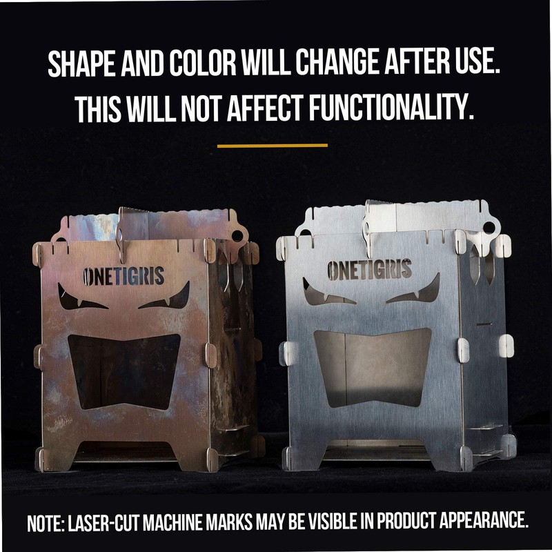 OneTigris ROCUBOID Wood Stove EVIL EYES Version, Weighs 580g