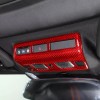 autopart2021 Red Carbon Fiber Reading Light Cover Trim Frame For