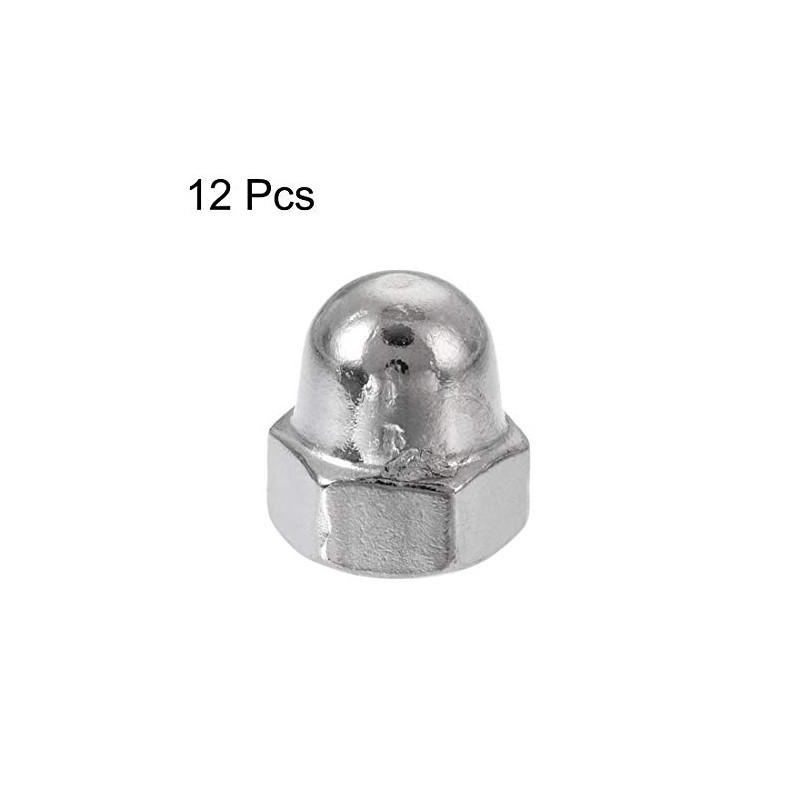Sourcingmap Acorn Hex Cap Nuts - 12Pcs M4 Dome Nuts