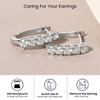 TJC Sterling Silver Moissanite Hoop Earrings for Women with Birthstone