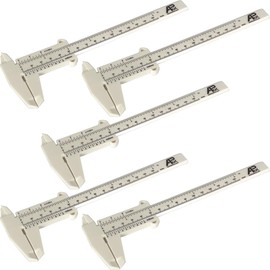 APUK 5x Vernier Caliper Scale White Plastic Measuring Gauge Tool Ruler Precision