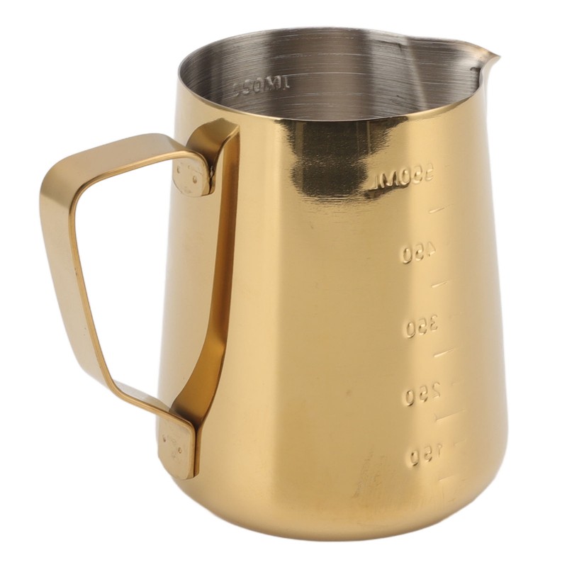Milk Frothing Pitcher Dual Scale 304 Stainless Steel Milk Frother