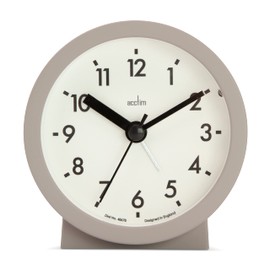 Acctim Gaby Small Analogue Contemporary Beside Alarm Clock Mocha