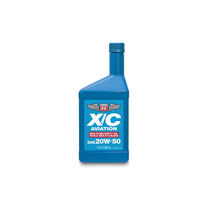 Phillips 66 1045457 X/C Aviation Oil 20W50-1 Quart, 32 fl.
