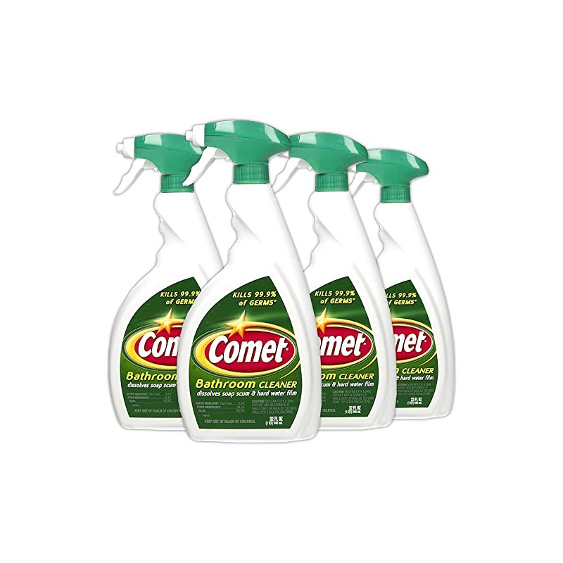 Comet Bathroom Cleaner Spray - Dissolves Saop Scum and Hard