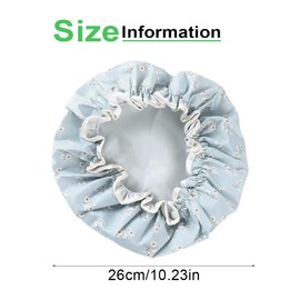 Reccisokz Pack of 2 Shower Ear Protectors, Waterproof Shower Cap, Reusable Double Hair Cap with Elastic Band, Women's Spa Salon Tourist Hotel Home