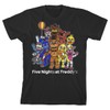 Five Nights at Freddy's Character Group Boy's Black T-Shirt-Small