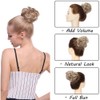 Silk-co Fake Hair Bun Scrunchy Scrunchie Messy Bun Chignons Wavy