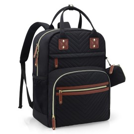 Tuwubi Diaper Bag Backpack,Baby Essentials Travel Tote Bag, Multi function Waterproof Backpacks,Travel Essentials with Stroller Straps & Pacifier Case - Black