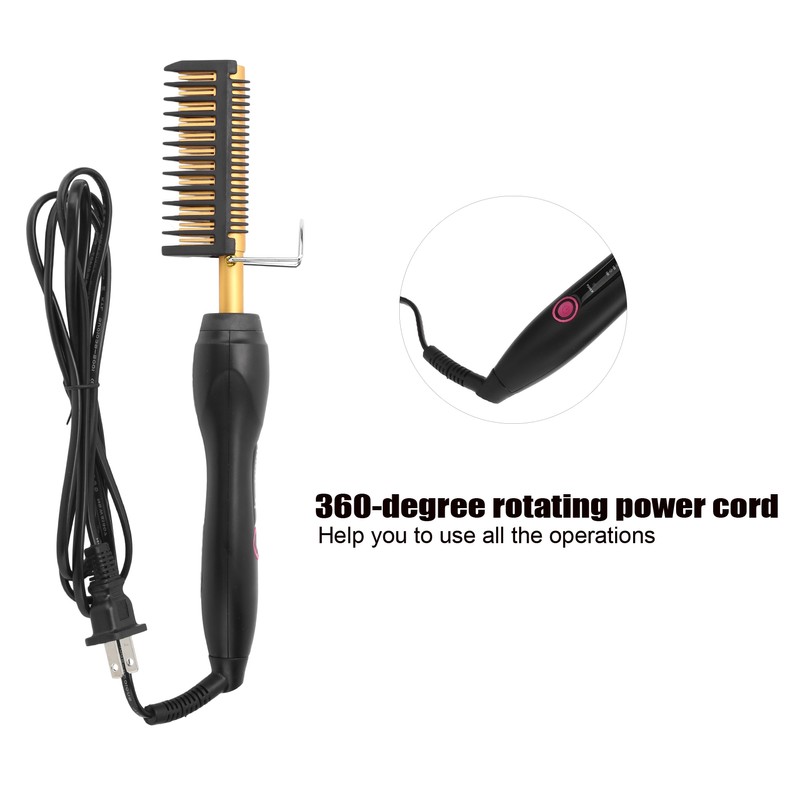 Electric Straightening Comb Fast Heating Wet Dry Hairdressing Comb 110‑